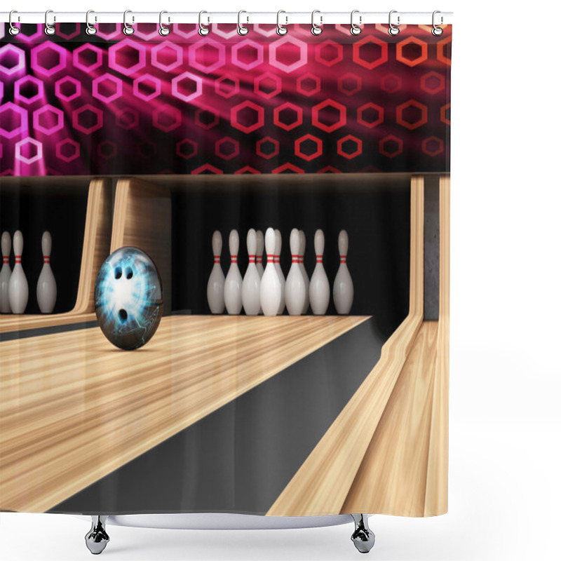 Personality  Bowling Ball shower curtains