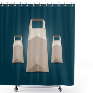 Personality  Three Vector Shopping Bags Shower Curtains