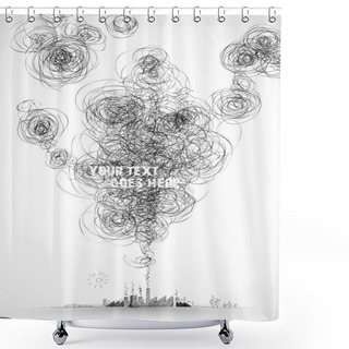 Personality  Global Warming Illustration Shower Curtains