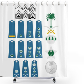 Personality  Air Force Insignia Saudi Arabia Shower Curtains