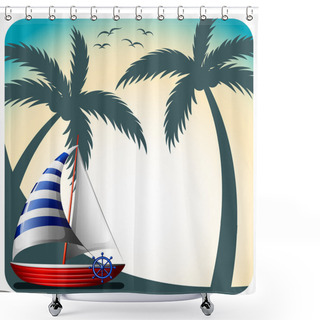 Personality  Sailing Shower Curtains