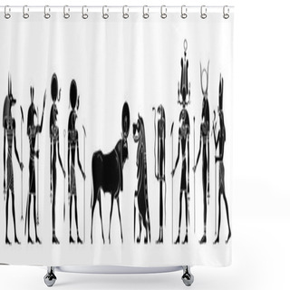 Personality  Egyptian Gods, Goddess, Creatures And Demons Shower Curtains