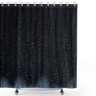 Personality  Rain Droplets Running Down A Window, Abstract Backlight Background Shower Curtains