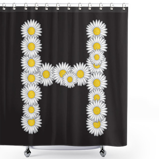 Personality  Daisy Flower Letter Shower Curtains