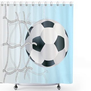Personality  Vector Football Ball,  Vector Illustration   Shower Curtains