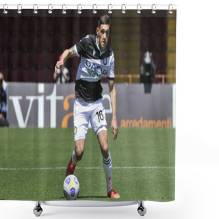 Personality  Nahuel Molina Player Of Udinese, During The Match Of The Italian Football League Serie A Between Benevento Vs Udinese Final Result 2-4, Match Played At The Ciro Vigorito Stadium In Benevento. Benvento, Italy, April 25, 2021.  Shower Curtains