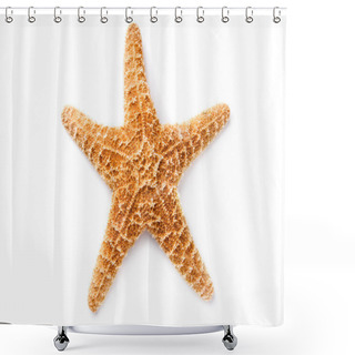 Personality  Starfish Isolated On White Background Shower Curtains