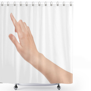 Personality  Finger Touch Virtual Screen Isolated Shower Curtains