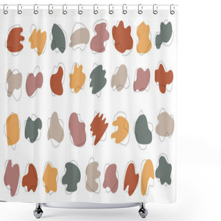 Personality  Set Of Colorful Spots With Different Shapes, Vector Illustration Shower Curtains