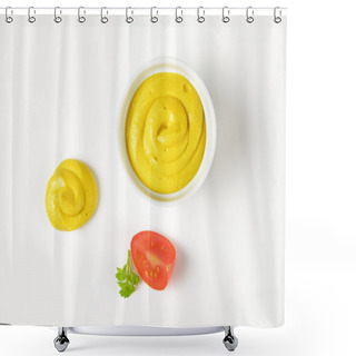 Personality  American Yellow Mustard Shower Curtains