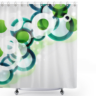 Personality  Abstract Circles Background Shower Curtains