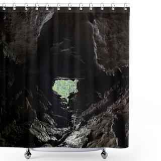 Personality  Inside A Cave Shower Curtains