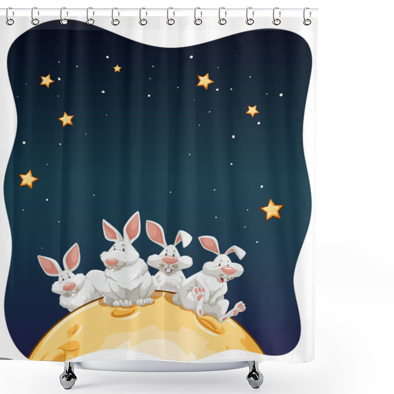 Personality  Rabbits Shower Curtains