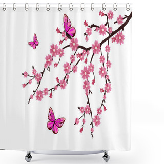Personality  Cherry Blossom Shower Curtains