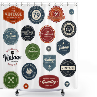 Personality  Vintage Labels Shower Curtains