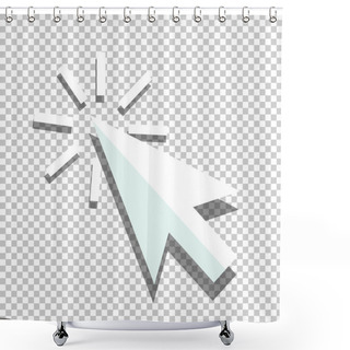 Personality  Flat Coursor Icon Shower Curtains