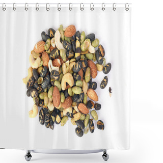 Personality  Cashew Nut Almond Green Black Soybean Baked Roasted Healthy Nut Bean Mix  Shower Curtains