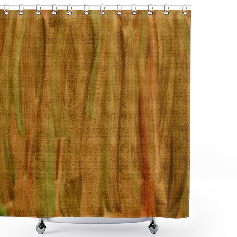 Personality  Green brown red watercolor abstract shower curtains