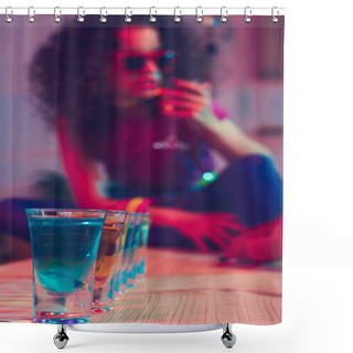 Personality  Shots Shower Curtains