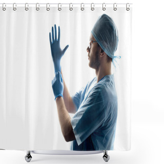 Personality  Surgeon Wearing Gloves Shower Curtains
