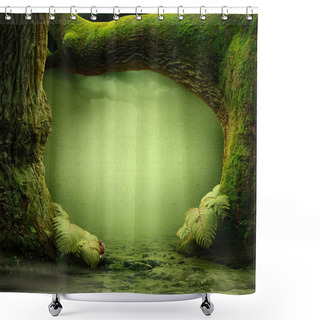 Personality  Forest Background Shower Curtains