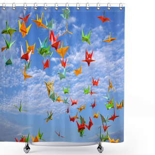 Personality  Paper Cranes Shower Curtains