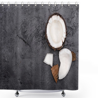 Personality  Broken Healthy Coconut  Shower Curtains
