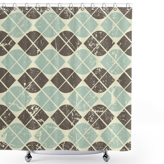 Personality  Retro Seamless Pattern With Seamless Messy Texture. Shower Curtains