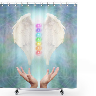Personality  Sacred Angel Chakra Healing Shower Curtains