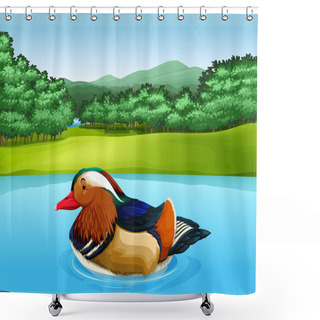 Personality  Madarin Duck Shower Curtains