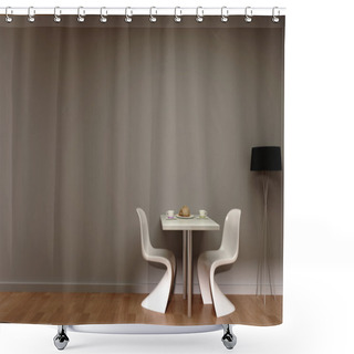 Personality  Interior Scene Chairs Table Lamp Shower Curtains