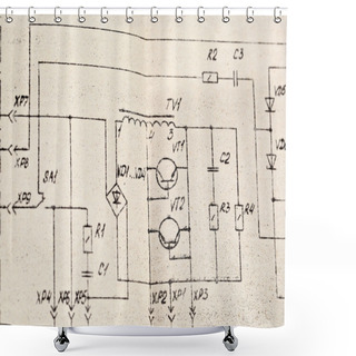 Personality  A Schematic Drawing Shower Curtains