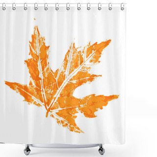 Personality  Print Of Autumn Leaves With Painted Watercolor By Hand Shower Curtains