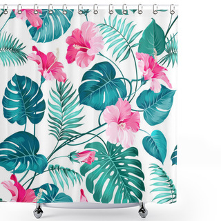 Personality  Tropical Flower. Shower Curtains