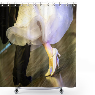 Personality  Closeup Of Ballroom Dancers Legs Shower Curtains