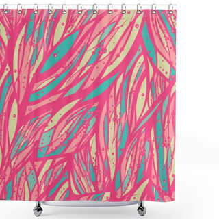 Personality  Abstract Seamless Pattern With Water Or Floral Elements Shower Curtains