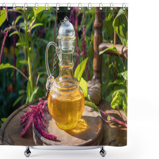 Personality  Amaranthus Caudatus Oil And Amaranth Flowers Shower Curtains