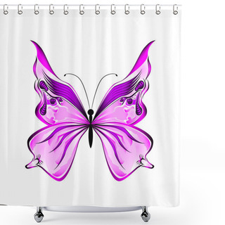 Personality  Butterfly Shower Curtains