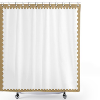 Personality  Stamp Border Shower Curtains