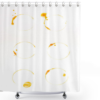 Personality  Brown Coffee Stains And Drops Shower Curtains