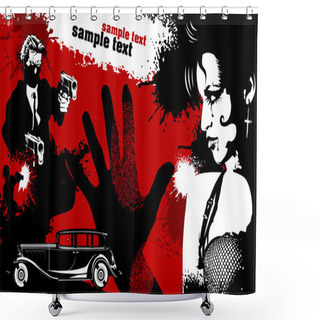 Personality  Criminal History Shower Curtains