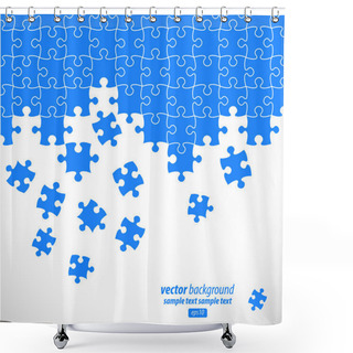 Personality  Puzzle Pieces Vector Design Shower Curtains