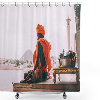 Personality  Meditating Shower Curtains