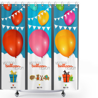 Personality  Vector Banners Shower Curtains