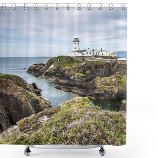 Personality  Lighthouse At Fanad Head Donegaln Ireland Shower Curtains