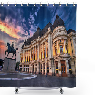 Personality  Bucharest At Sunset Shower Curtains