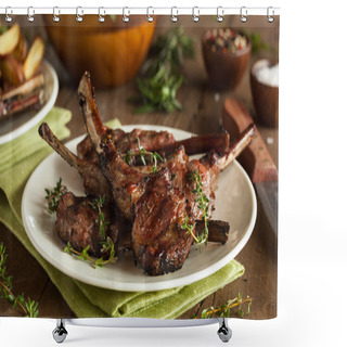 Personality  Organic Grilled Lamb Chops Shower Curtains