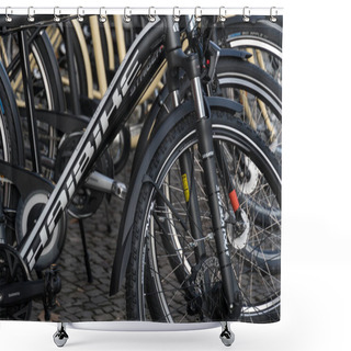 Personality  Berlin, Germany - January 31, 2020: Haibike Electric Bike Shower Curtains