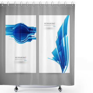 Personality  Abstract Brochure Template Shower Curtains