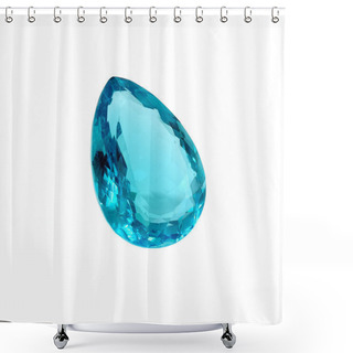 Personality  Blue Topaz Isolated Shower Curtains